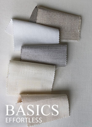 Essential fabric basics in warm neutral tones with refined texture