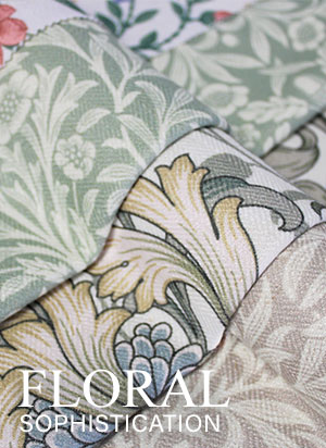 Beautiful floral prints bring an air of sophistication in soothing pastel colors